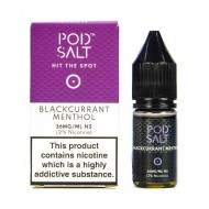 Blackcurrant Menthol Nic Salt E-Liquid by Pod Salt