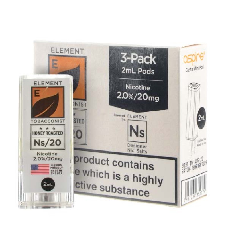 NS Honey Roasted Tobacco Gusto Pods by Element