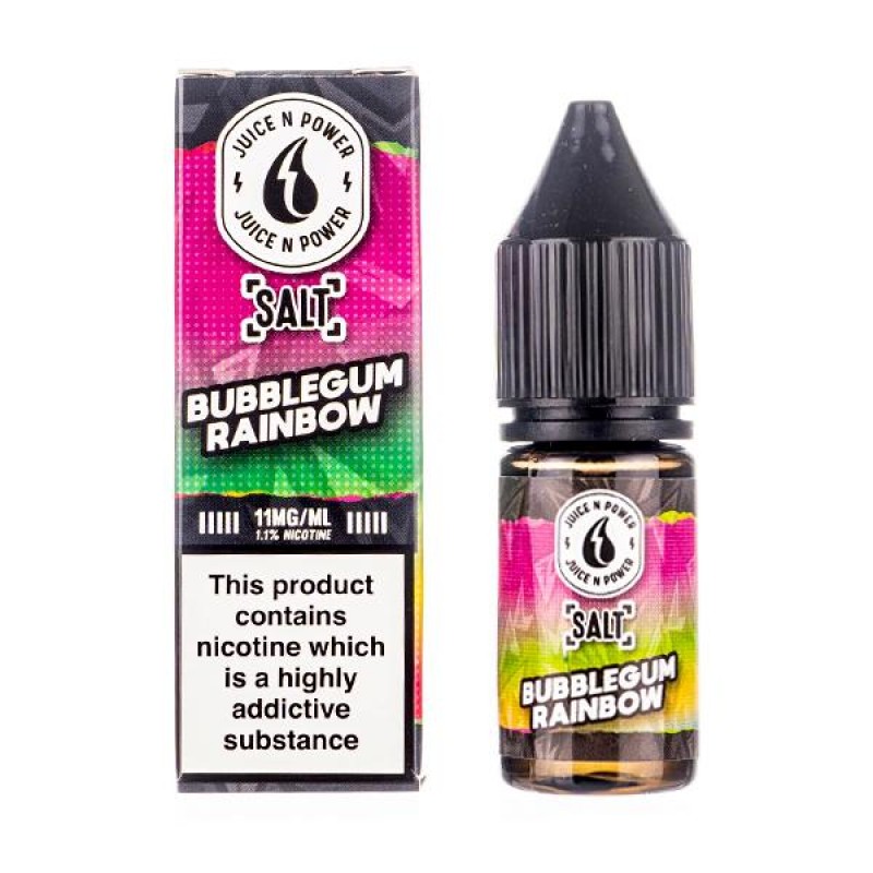 Bubblegum Rainbow Nic Salt E-Liquid by Juice N Pow...