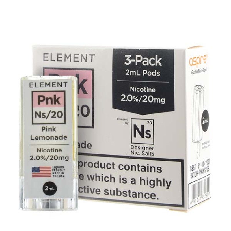 NS20 Pink Lemonade Gusto Pods by Element