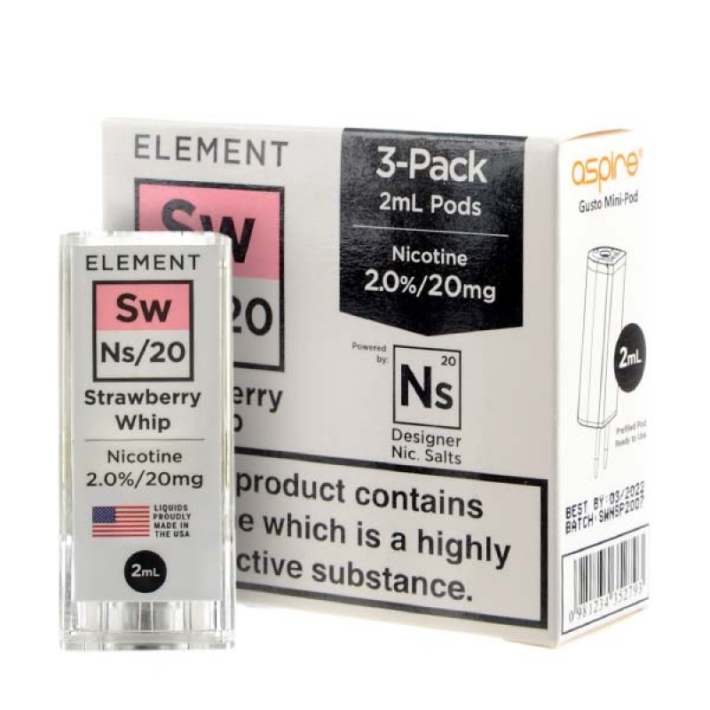 NS20 Strawberry Whip Gusto Pods by Element