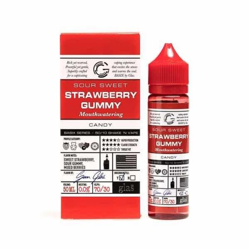 Strawberry Gummy Shortfill E-Liquid by Glas Vapor