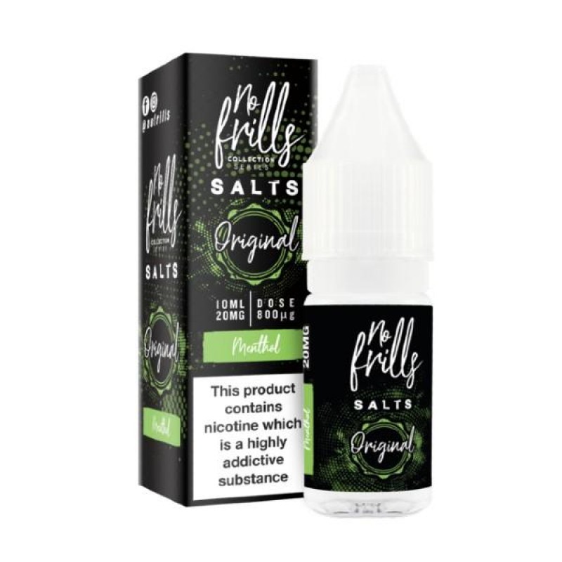 Menthol Nic Salt E-Liquid by No Frills Original