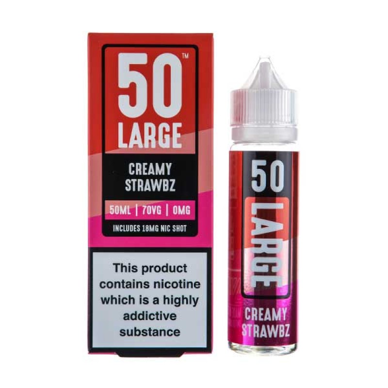 Creamy Strawbz Shortfill E-Liquid by 50 Large