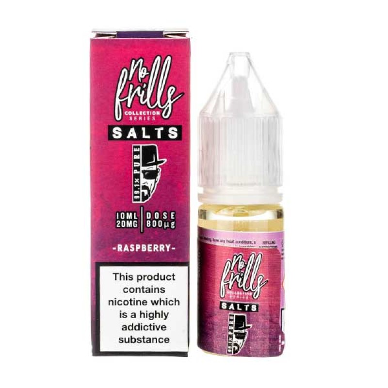 Raspberry Nic Salt E-Liquid by No Frills 99.1% Pur...