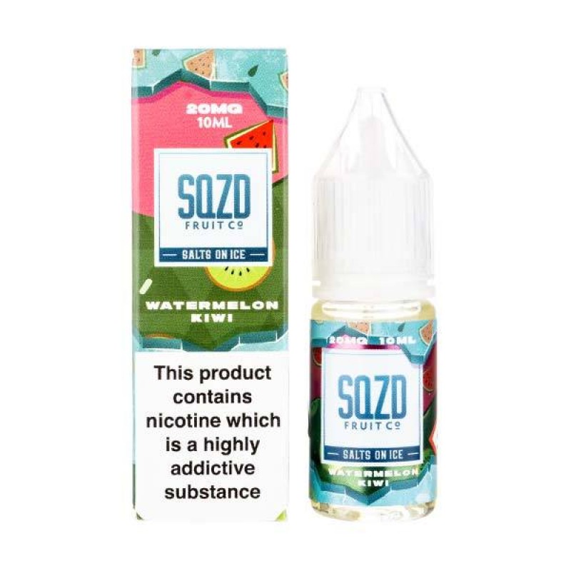 Watermelon Kiwi On Ice Nic Salt E-Liquid by SQZD F...