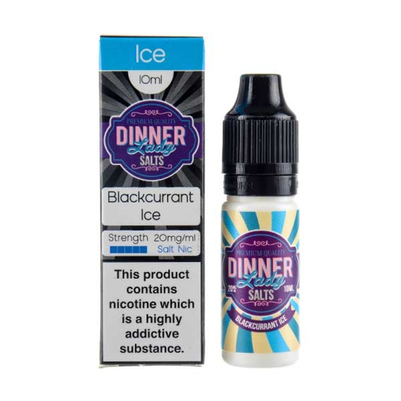 Blackcurrant Ice Nic Salt E-Liquid by Dinner Lady