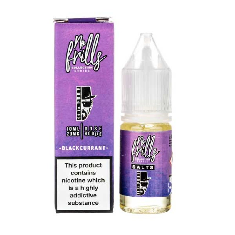 Blackcurrant Nic Salt E-Liquid by No Frills 99.1% ...