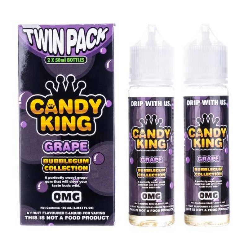 Grape Bubblegum Shortfill (Twin Pack) by Candy King