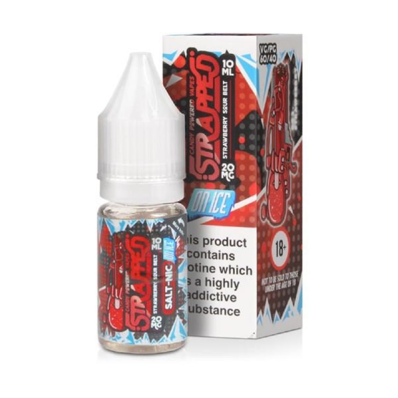 Strawberry Sour Belt ON ICE Nic Salt E-Liquid by S...