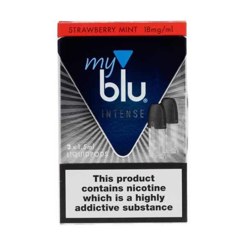 Intense Strawberry Mint myBlu Nic Salt Pods by Blu