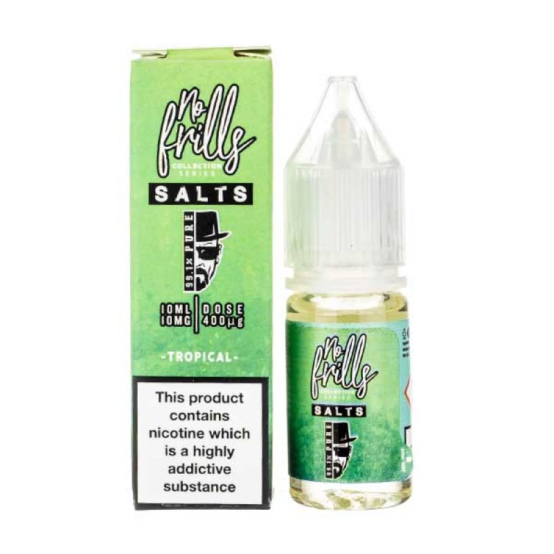 Tropical Nic Salt E-Liquid by No Frills 99.1% Pure