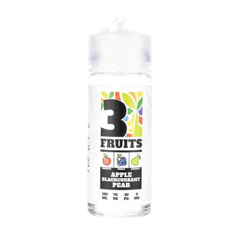 Apple, Blackcurrant, Pear 100ml Shortfill E-Liquid by 3 Fruits