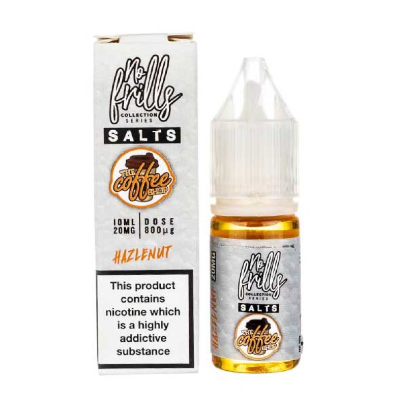 Hazelnut Nic Salt E-Liquid by No Frills The Coffee...