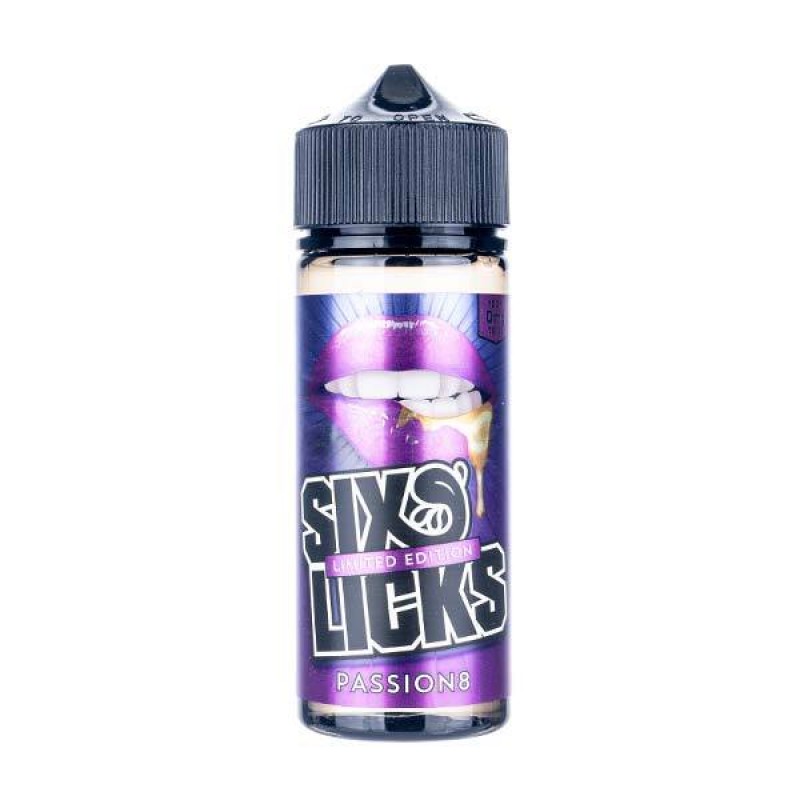 Passion8 100ml Shortfill E-Liquid by Six Licks