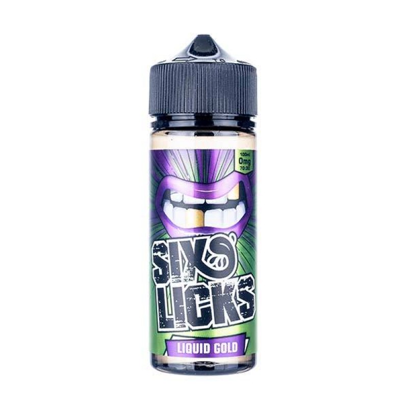 Liquid Gold 100ml Shortfill E-Liquid by Six Licks