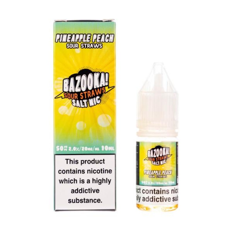 Pineapple Peach Sour Nic Salt E-Liquid by Bazooka!