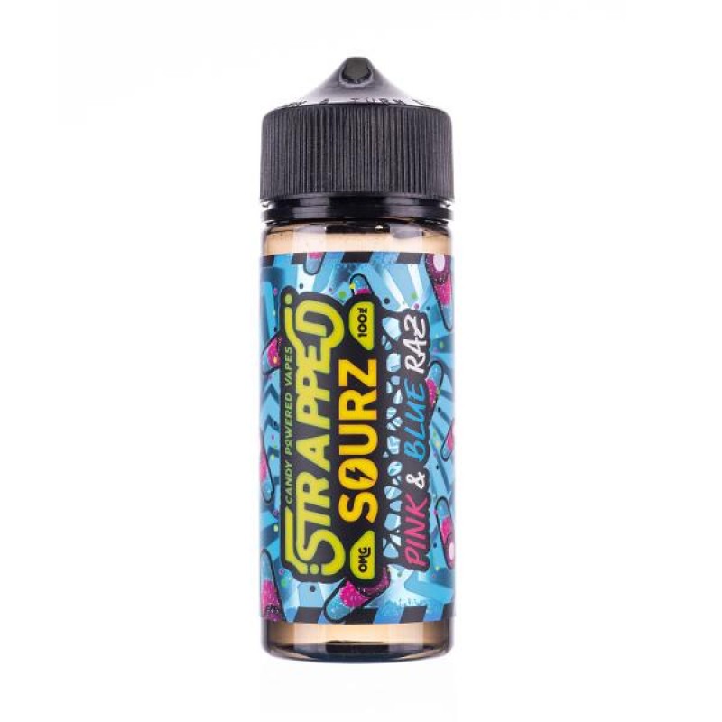 Pink and Blue Raz Shortfill E-Liquid by Strapped S...