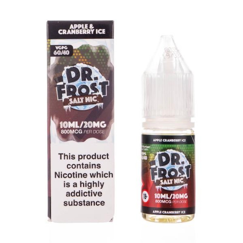Apple, Cranberry on Ice Nic Salt E-Liquid by Dr Frost