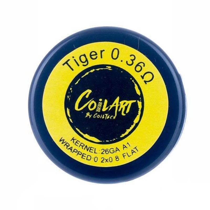 0.36 Ohm Premade Tiger Vape Coils by CoilArt